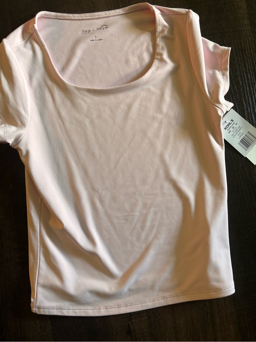 Kohl's Girl’s Light Pink Scoop Neck Short Sleeve Tee